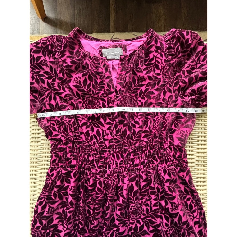 Anthropologie The Somerset Collection Velvet Edition Mini Dress Medium Classic - Picture 9 of 10